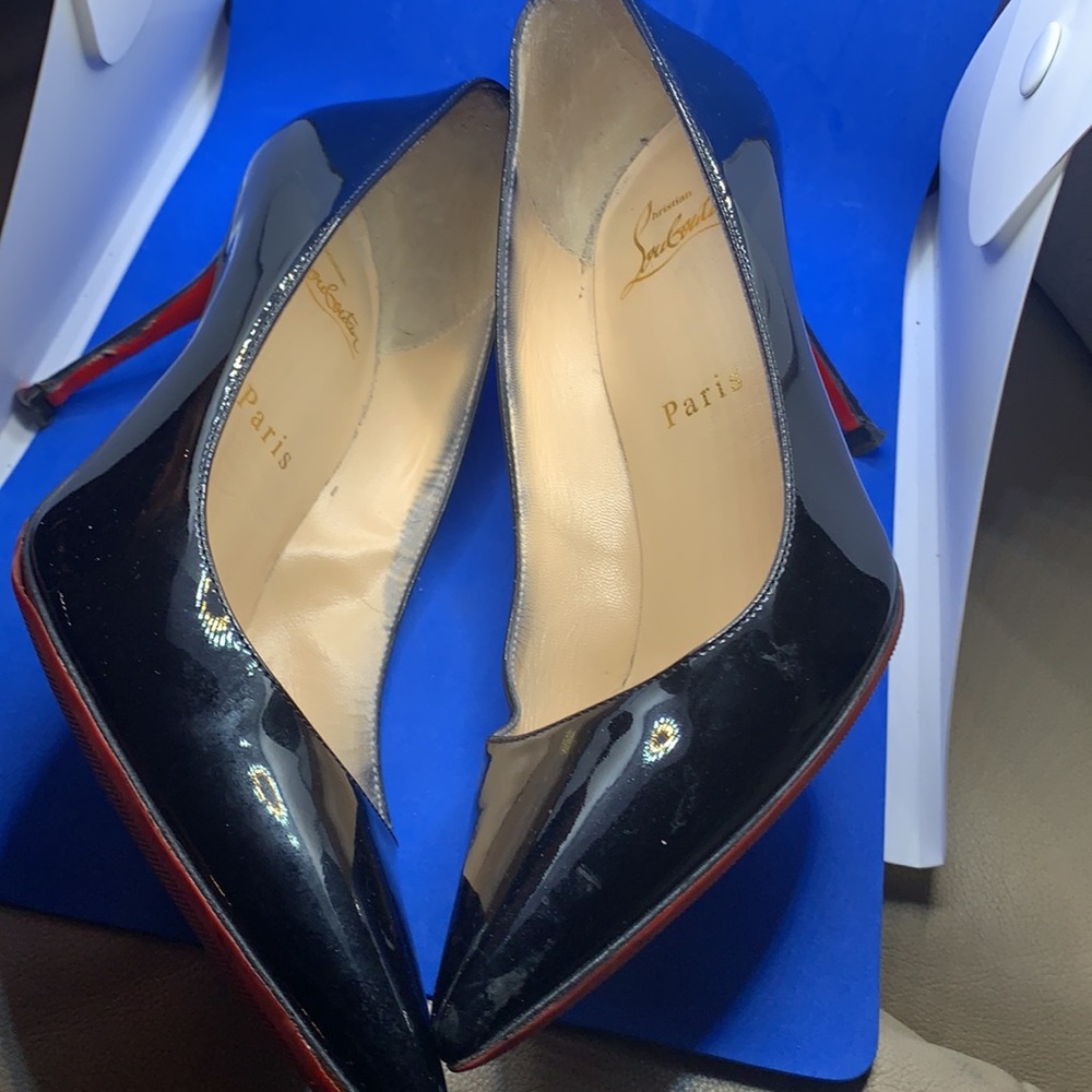 Christian Louboutin Decollete 554 100 Patent Pumps Heels 35 1/2 - Picture 11 of 12